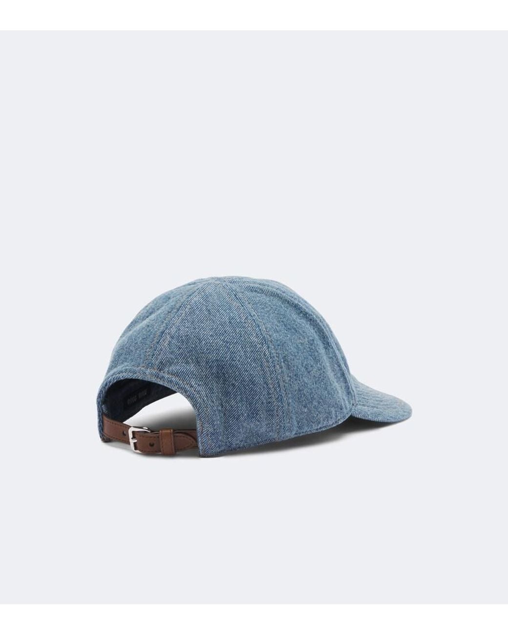 Miu Miu Blue Denim Baseball Cap