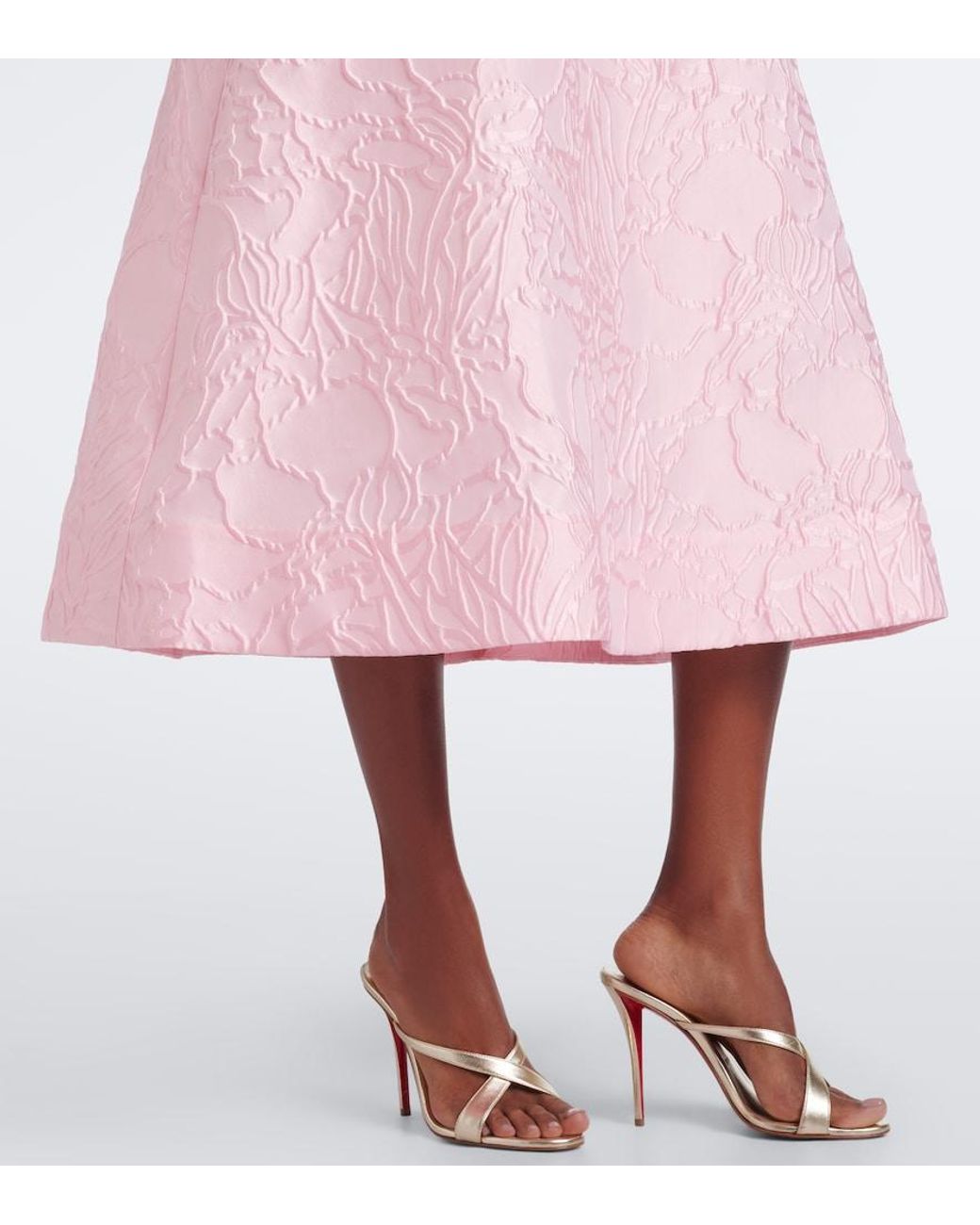 Rebecca Vallance Pink Helmsley Belted Jacquard Bustier Dress