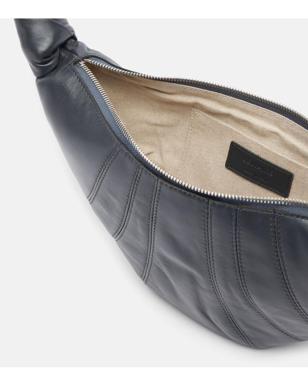 Lemaire Metallic Croissant Small Leather Bag