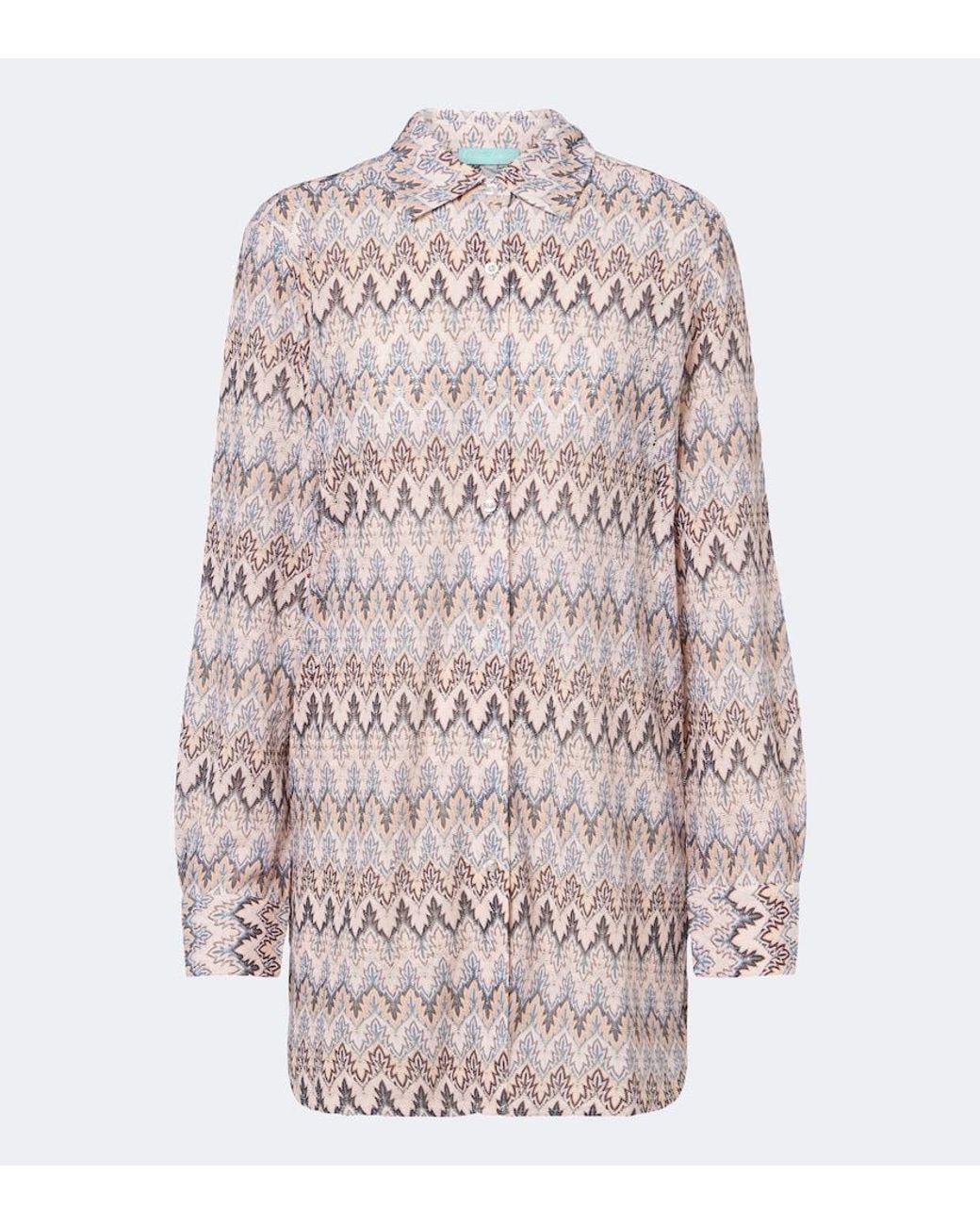 Melissa Odabash Multicolor Daria Chevron Knitted Shirt