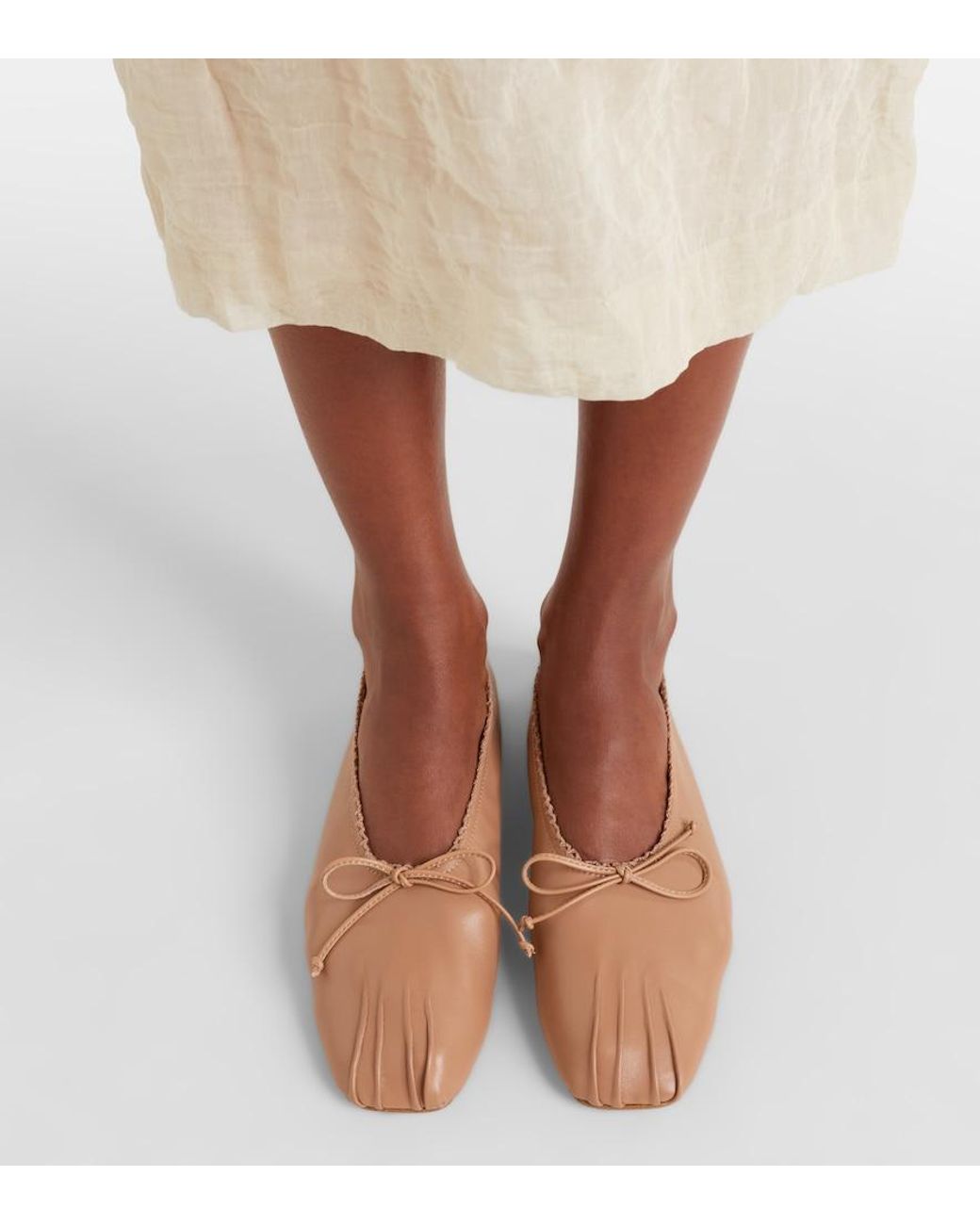 Magda Butrym Brown Leather Ballet Flats
