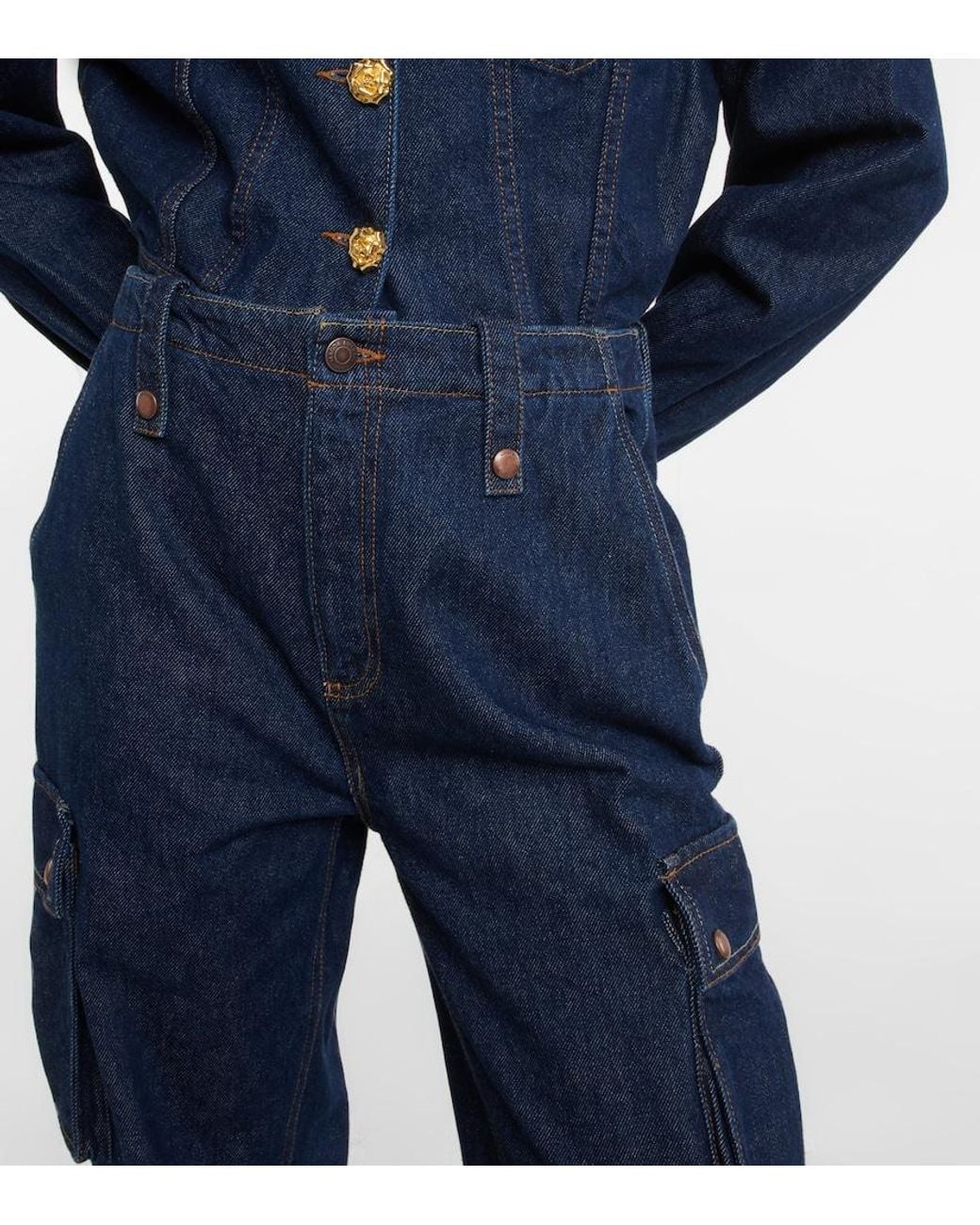 Magda Butrym Blue Mid-rise Straight Jeans
