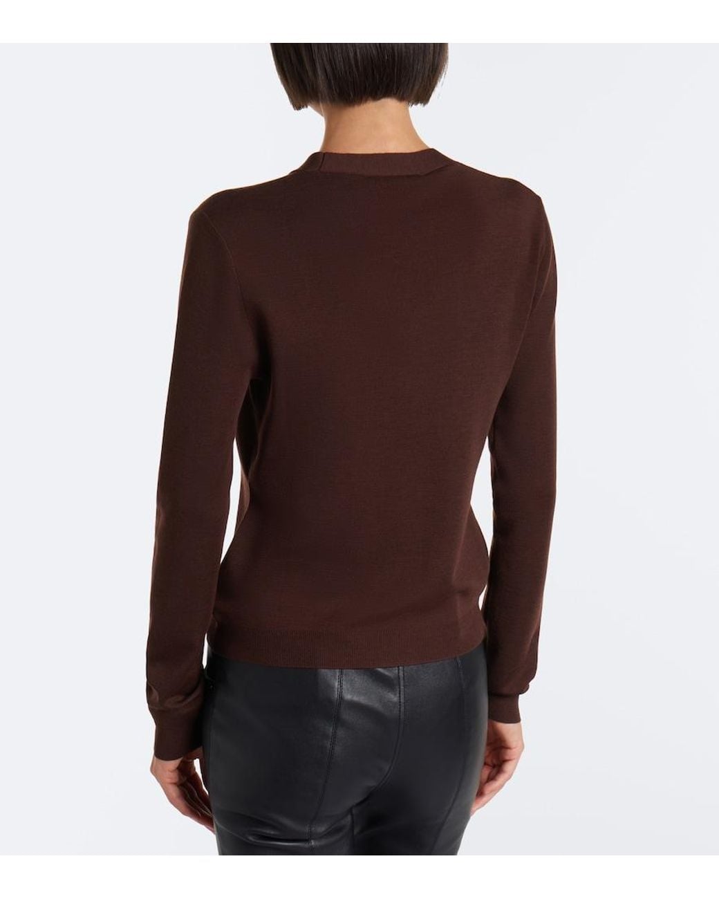 Gucci Brown Horsebit Wool Cardigan