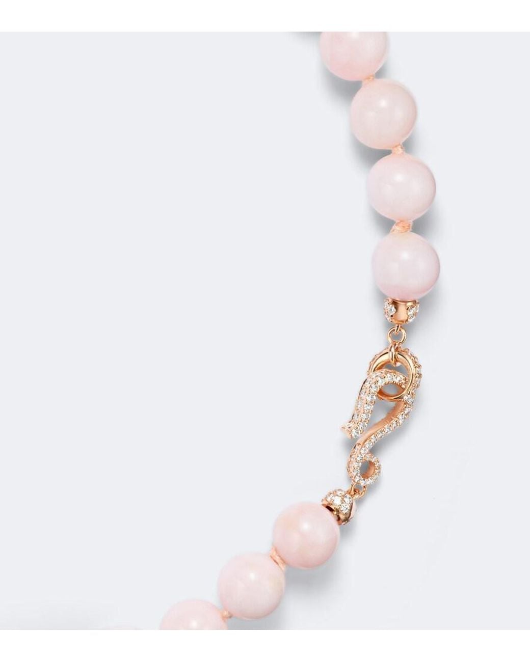Suzanne Kalan Pink Infinite 18Kt Rose Beaded Necklace With Gemstones
