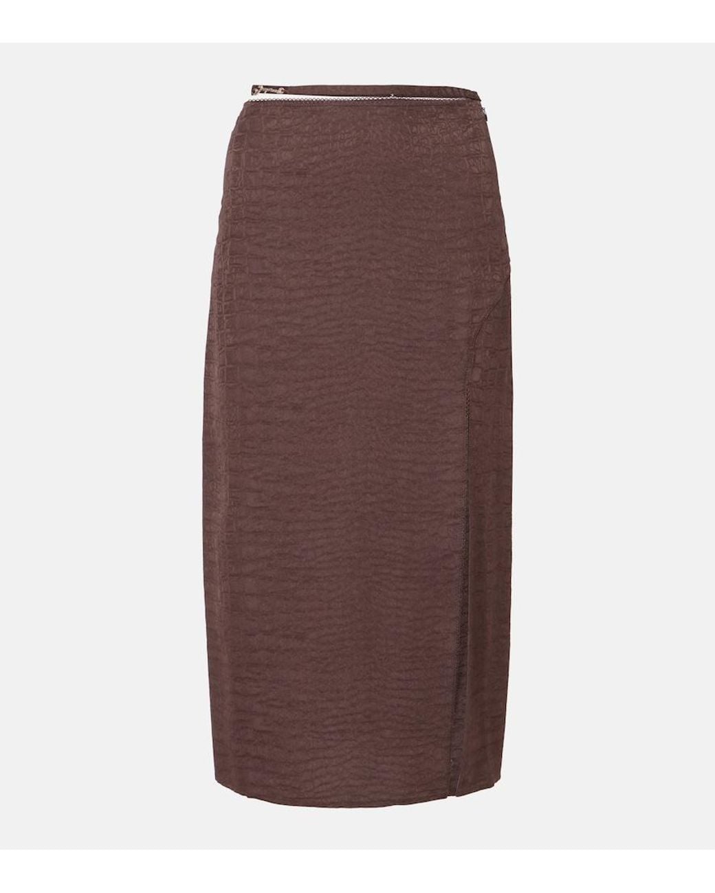 Jacquemus Brown La Jupe Notte