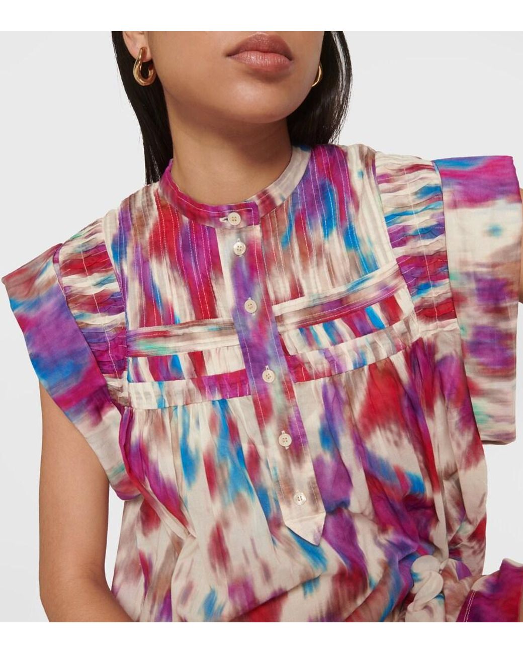 Isabel Marant Purple Leaza Cotton Minidress