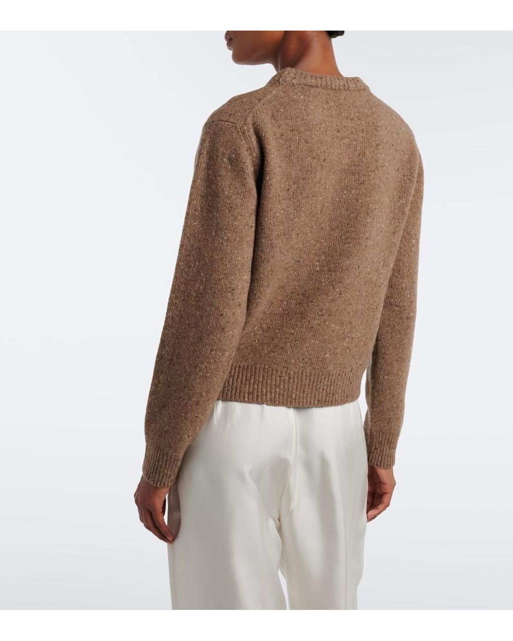 Rohe Brown Wool-Blend Mouline Sweater