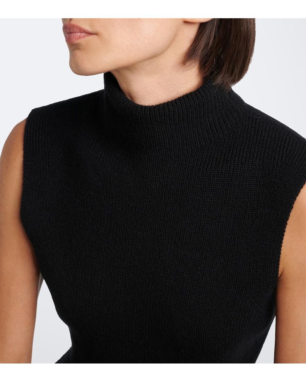 Rohe Black Wool And Cashmere Turtleneck Top