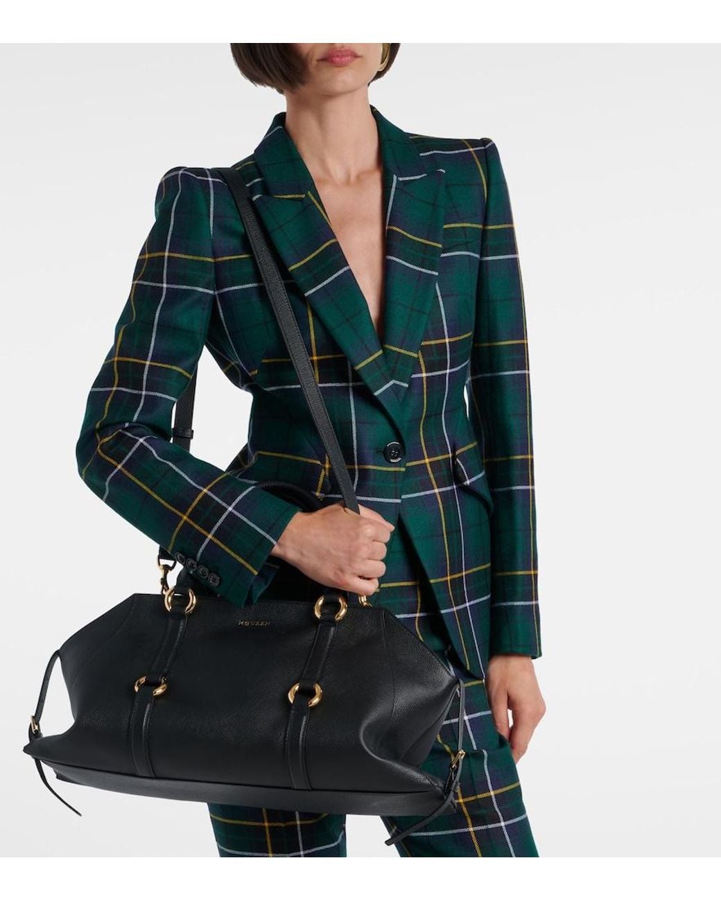 Alexander McQueen Black Farringdon Leather Tote Bag