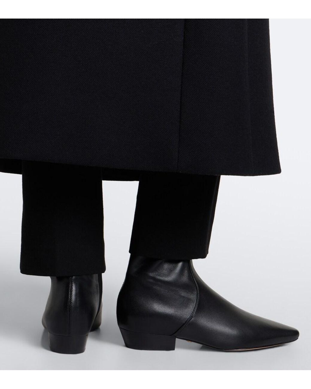 Veronica Beard Black Glinda Leather Ankle Noots