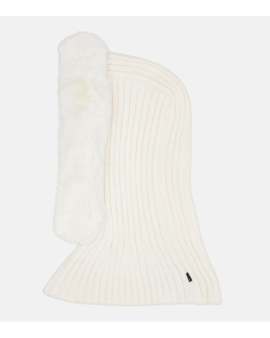 Goldbergh White Naomi Ribbed-Knit Ski Mask