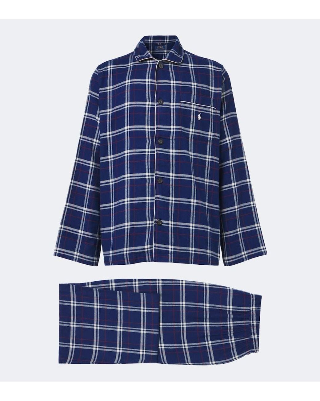 Polo Ralph Lauren Pyjama Aus Baumwollflanell in Blue für Herren