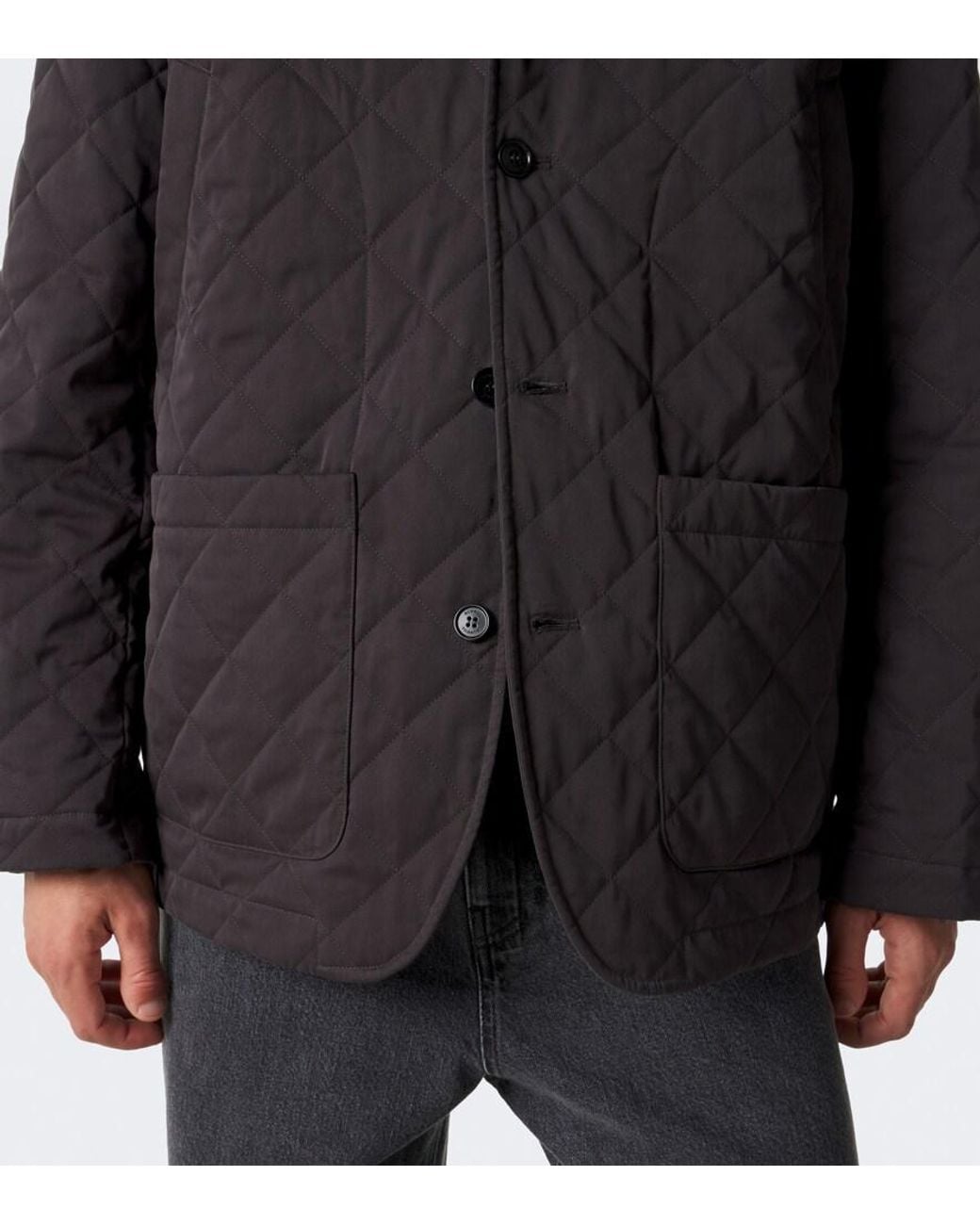 Dunhill Black Quilted Cotton And Silk Jacket for men