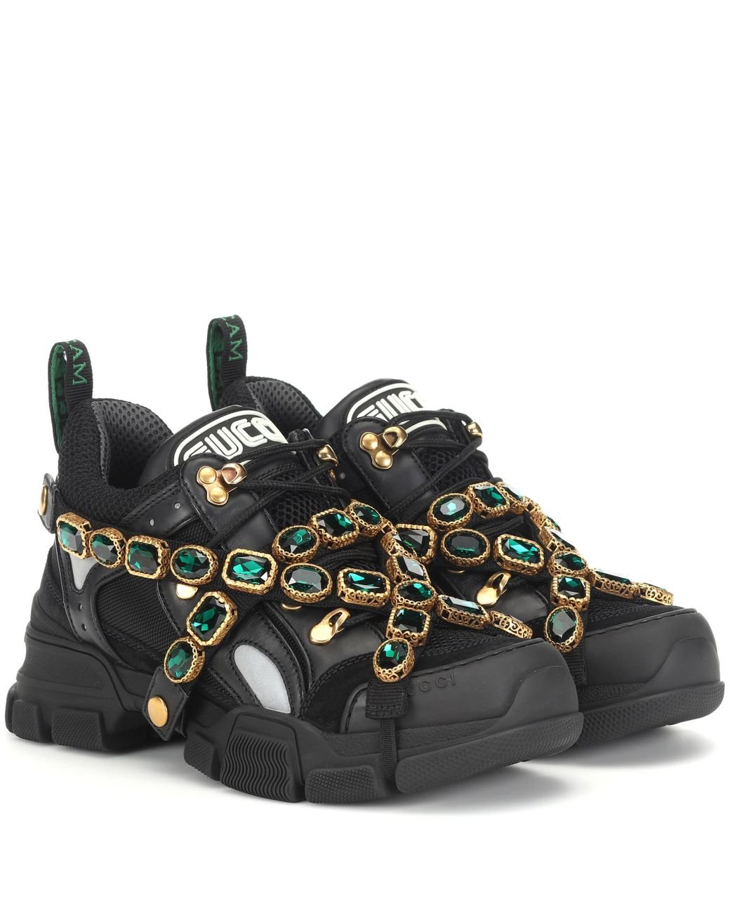 Gucci Embellished Sneakers | Lyst