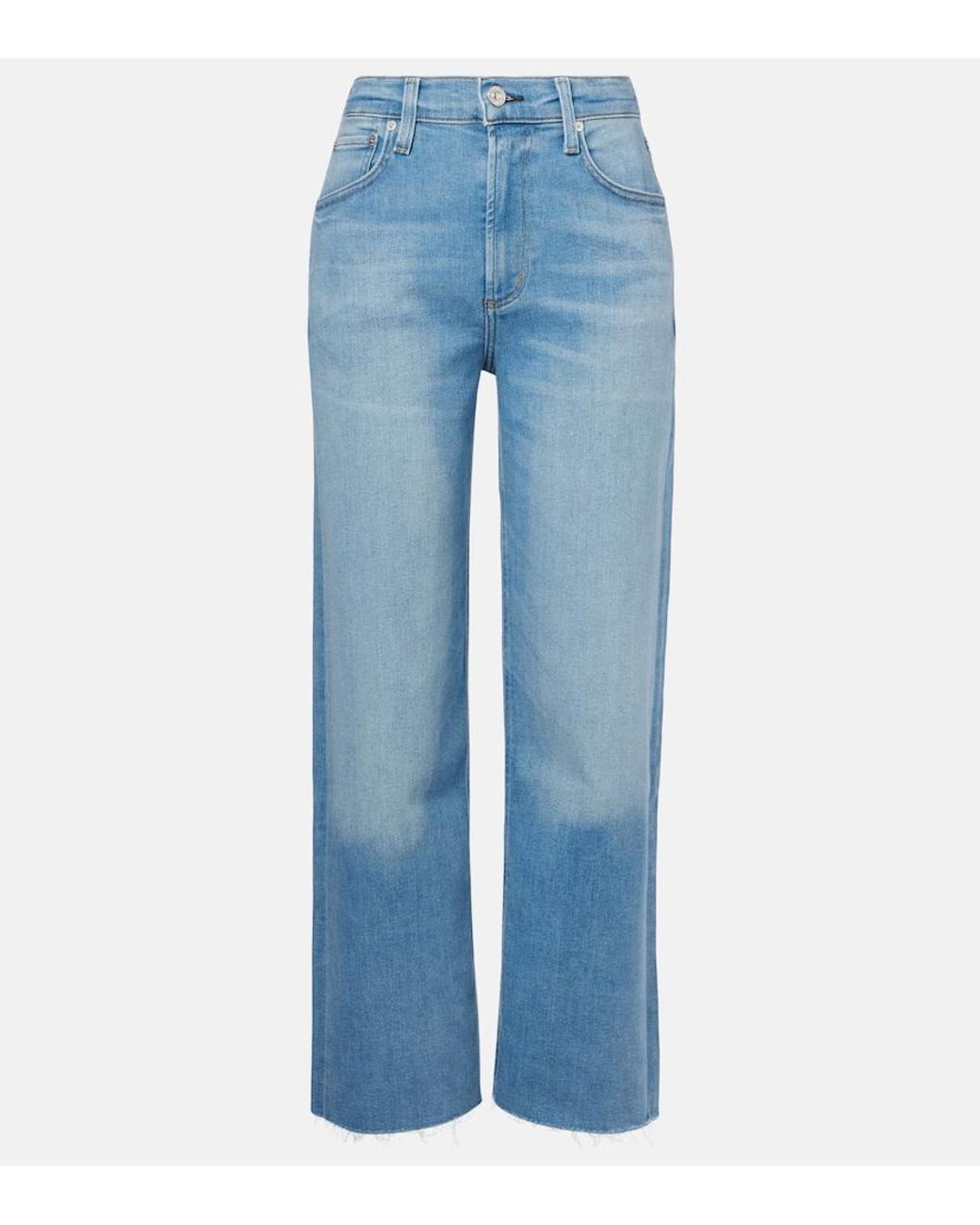 Citizens of Humanity Blue Palma High-Rise Straight Jeans