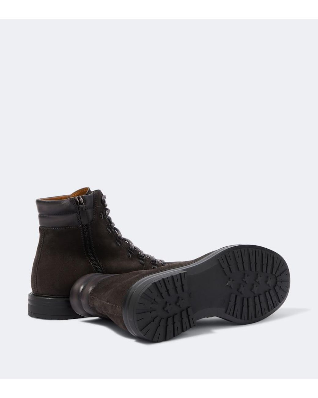 Magnanni Shoes Black Montana X Suede Hiking Boots for men