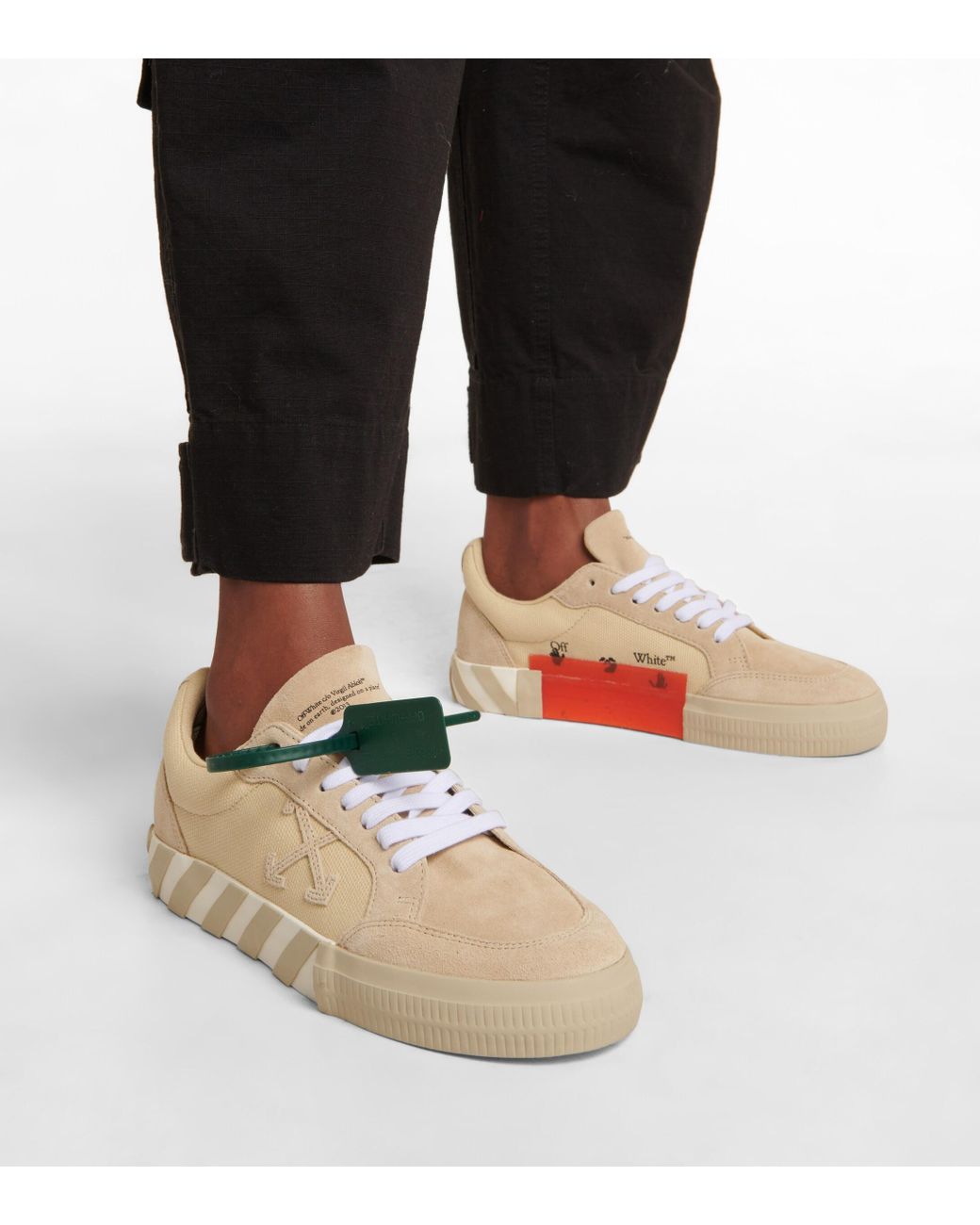 Off white canvas hotsell and suede sneakers