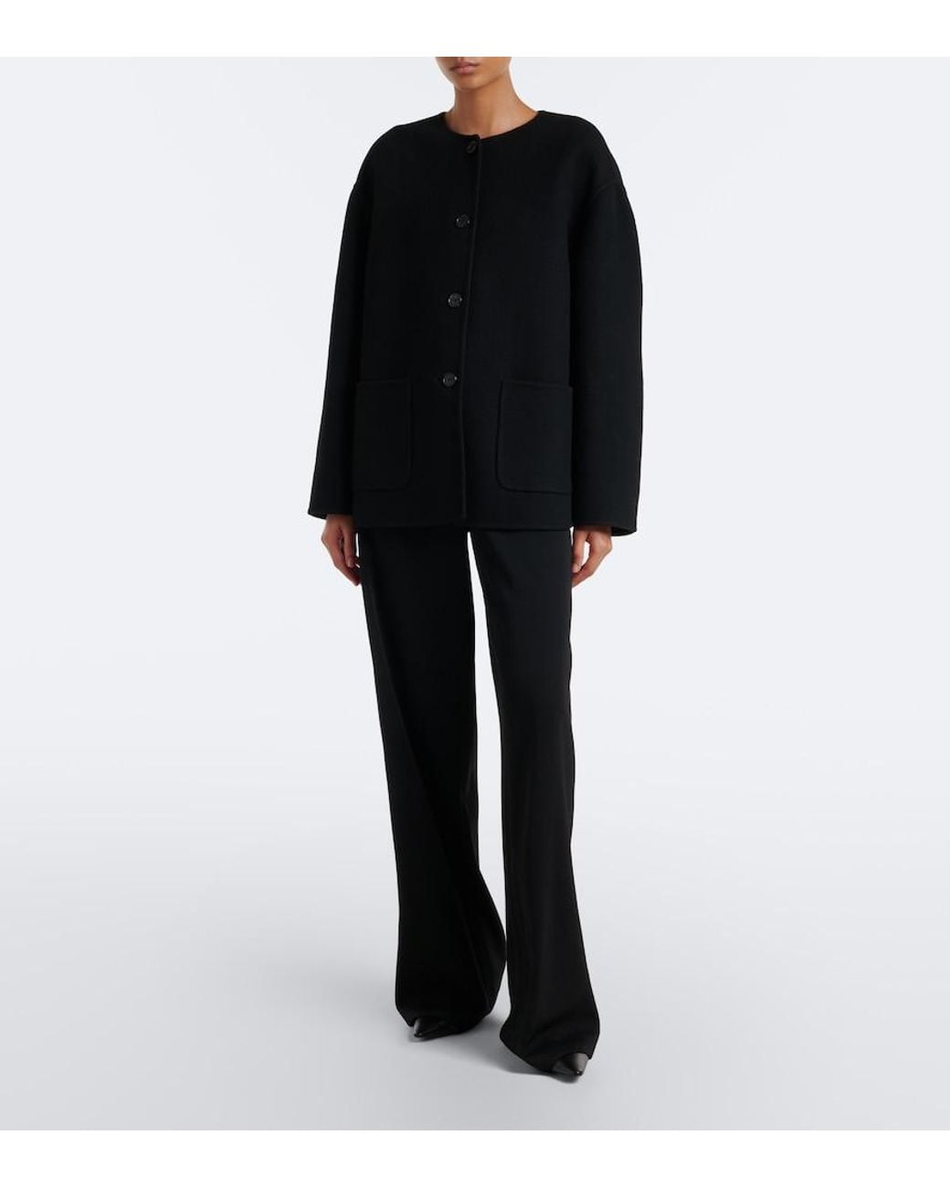 The Row Black Quintus Wool And Cashmere-Blend Jacket