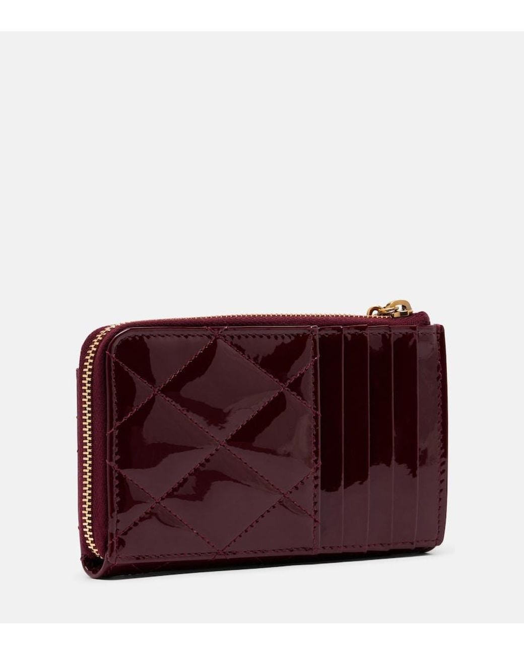 Saint Laurent Purple Paris Fragments Patent Leather Card Holder