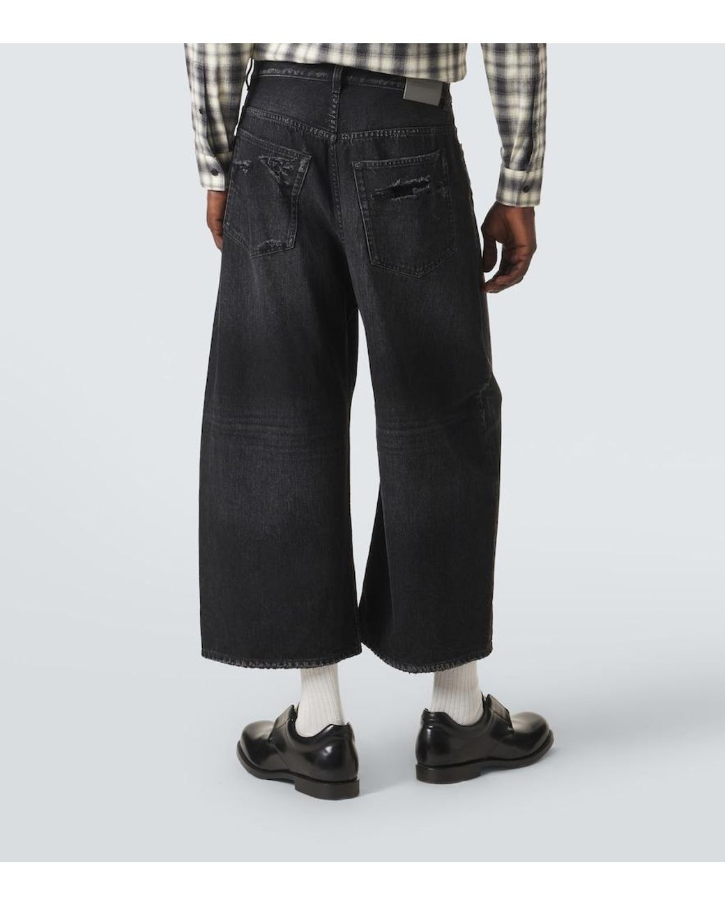 Balenciaga Black Barrel-Leg Jeans for men