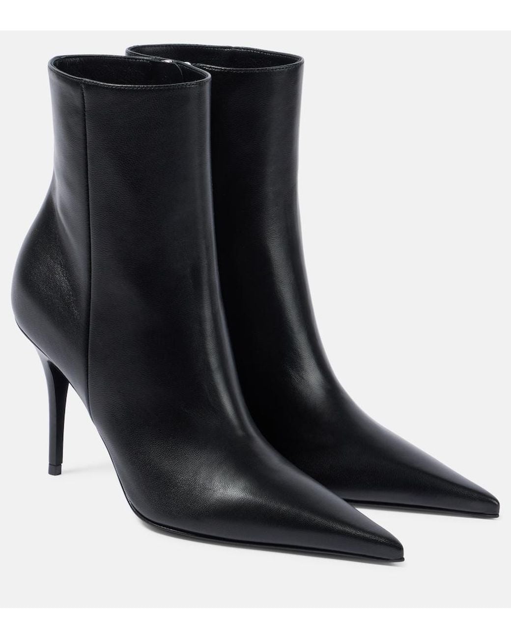 AMINA MUADDI Black Barbara 90 Leather Boots