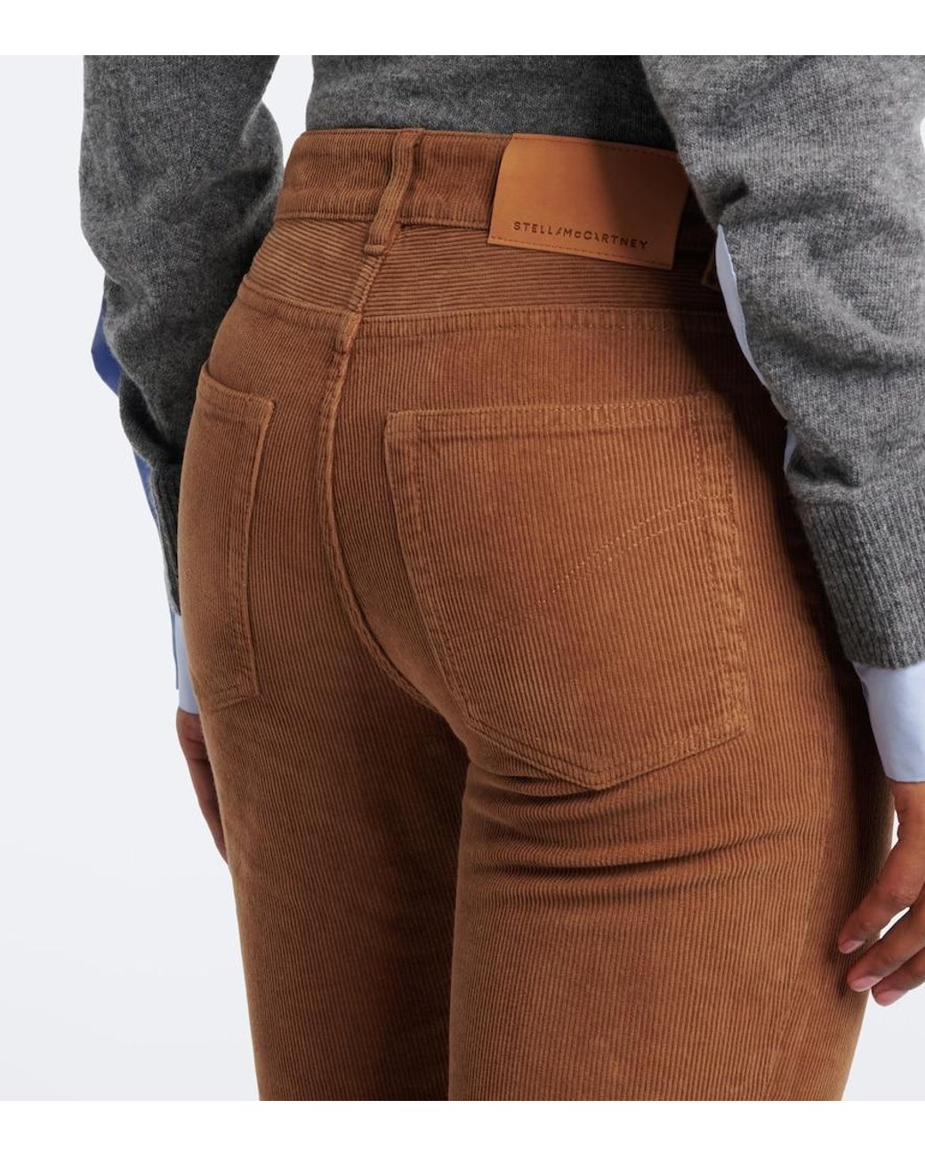 Stella McCartney Brown Cotton Corduroy Flared Pants