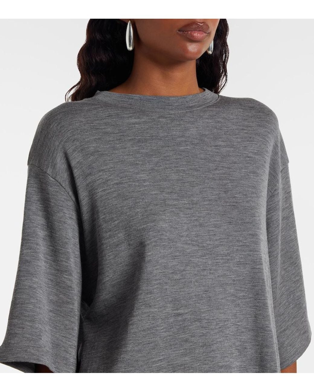 Rohe Gray Wool T-Shirt
