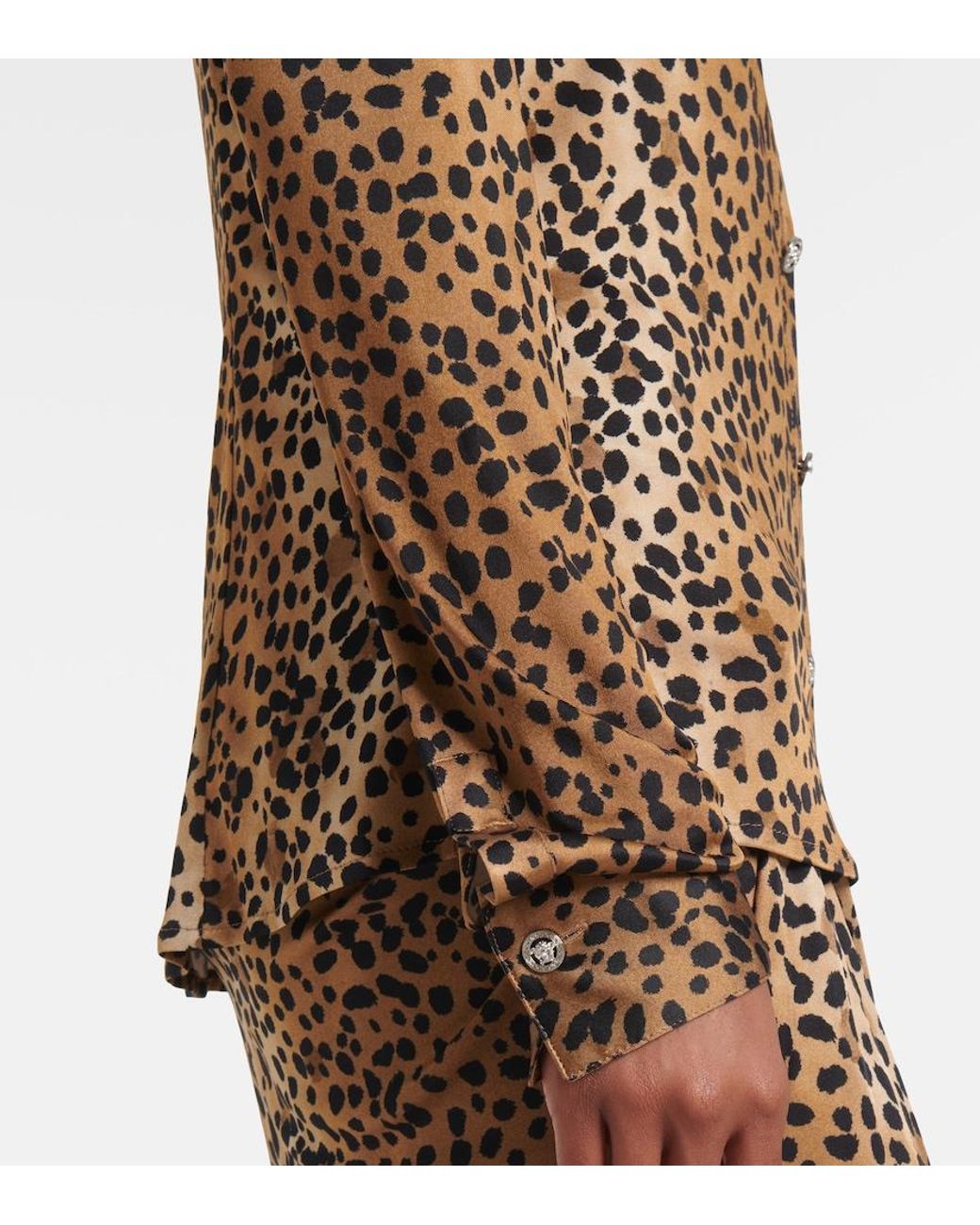 Versace Brown Leopard-Print Shirt
