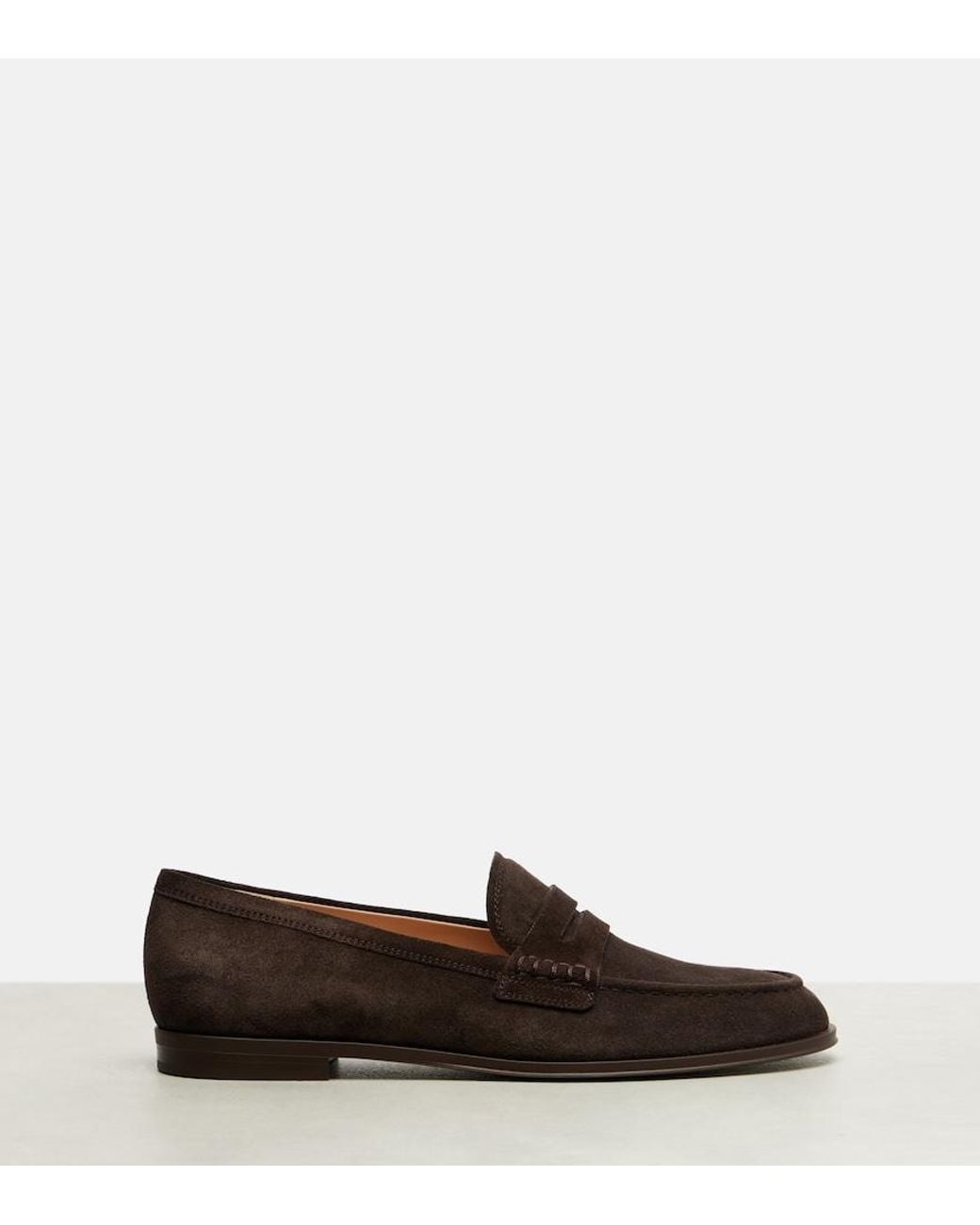 Gianvito Rossi Brown Georgie Suede Driving Shoes