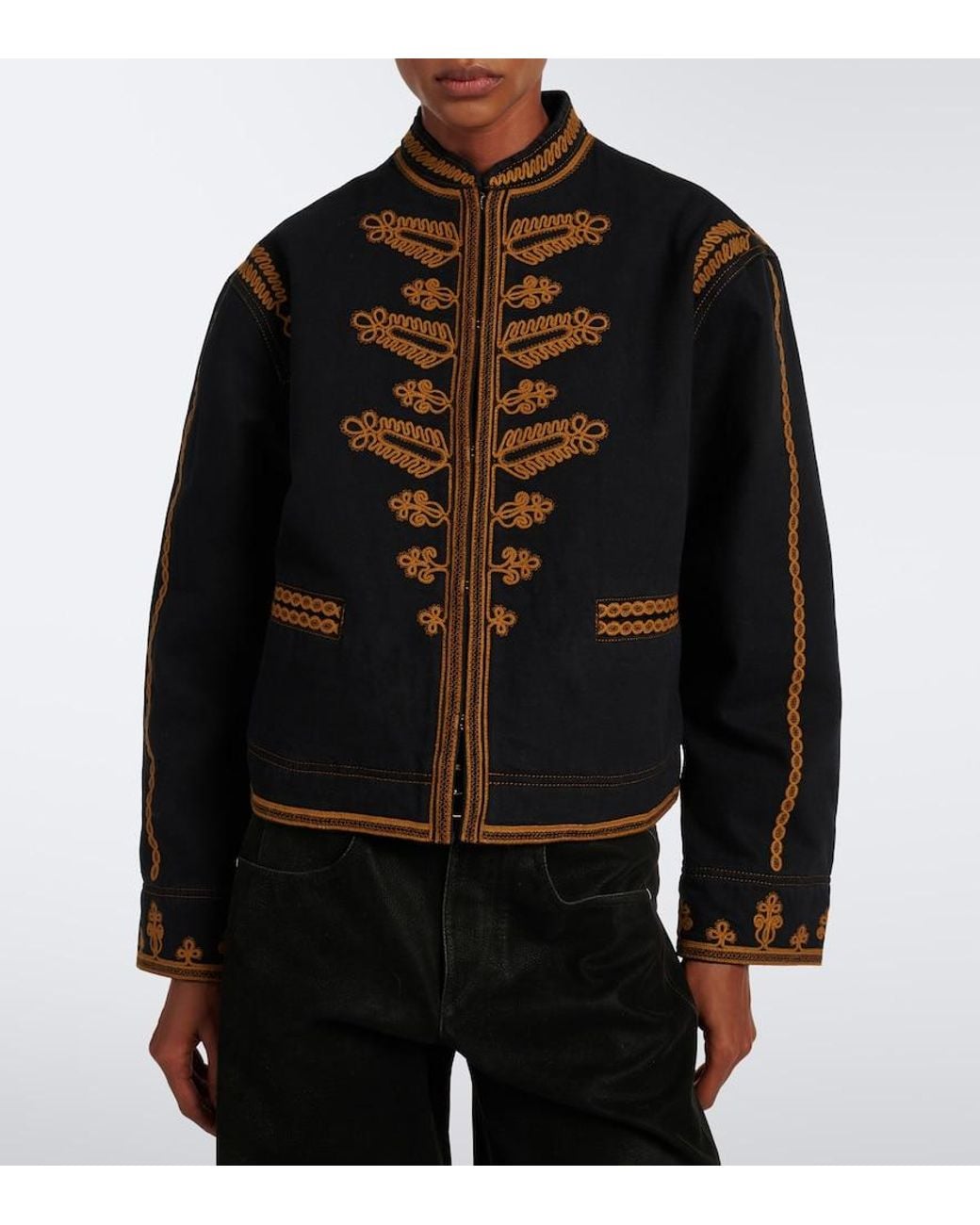 Isabel Marant Black Emalia Embroidered Jacket