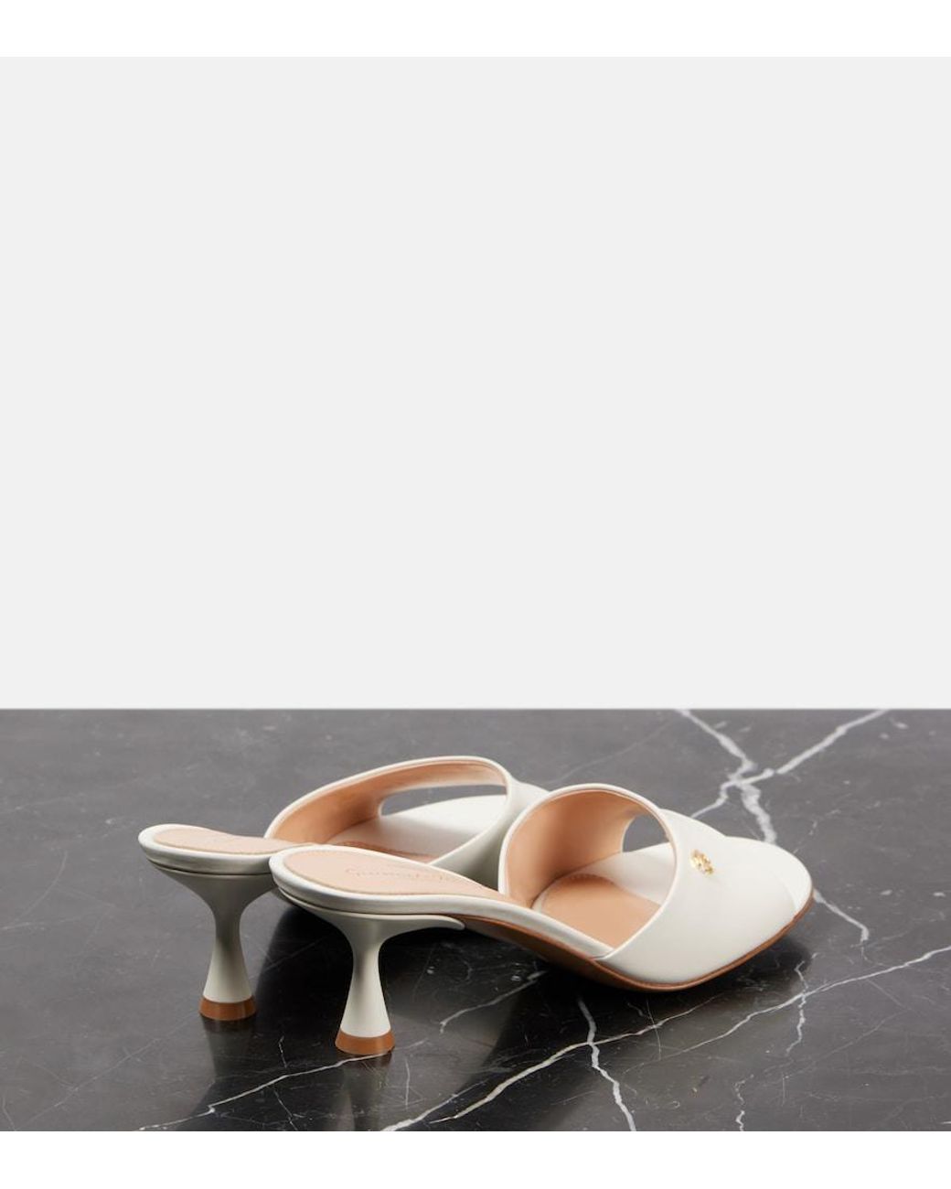 Gianvito Rossi Natural 55 Leather Mules