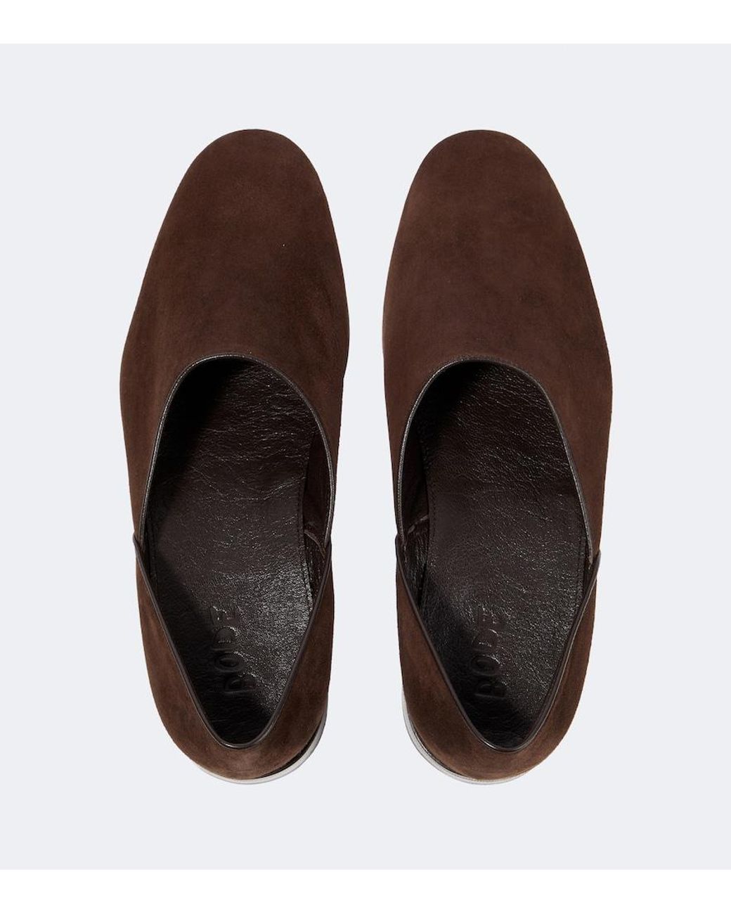 Bode Brown House Shoe Suede Loafers for men