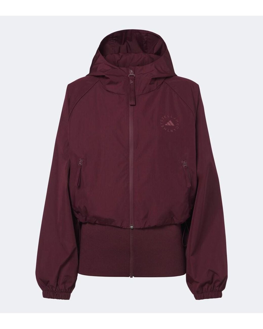 Adidas By Stella McCartney Purple Logo Hooded Jacket