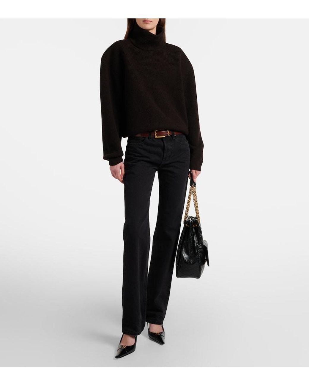 Saint Laurent Black Niki Small Leather Tote Bag
