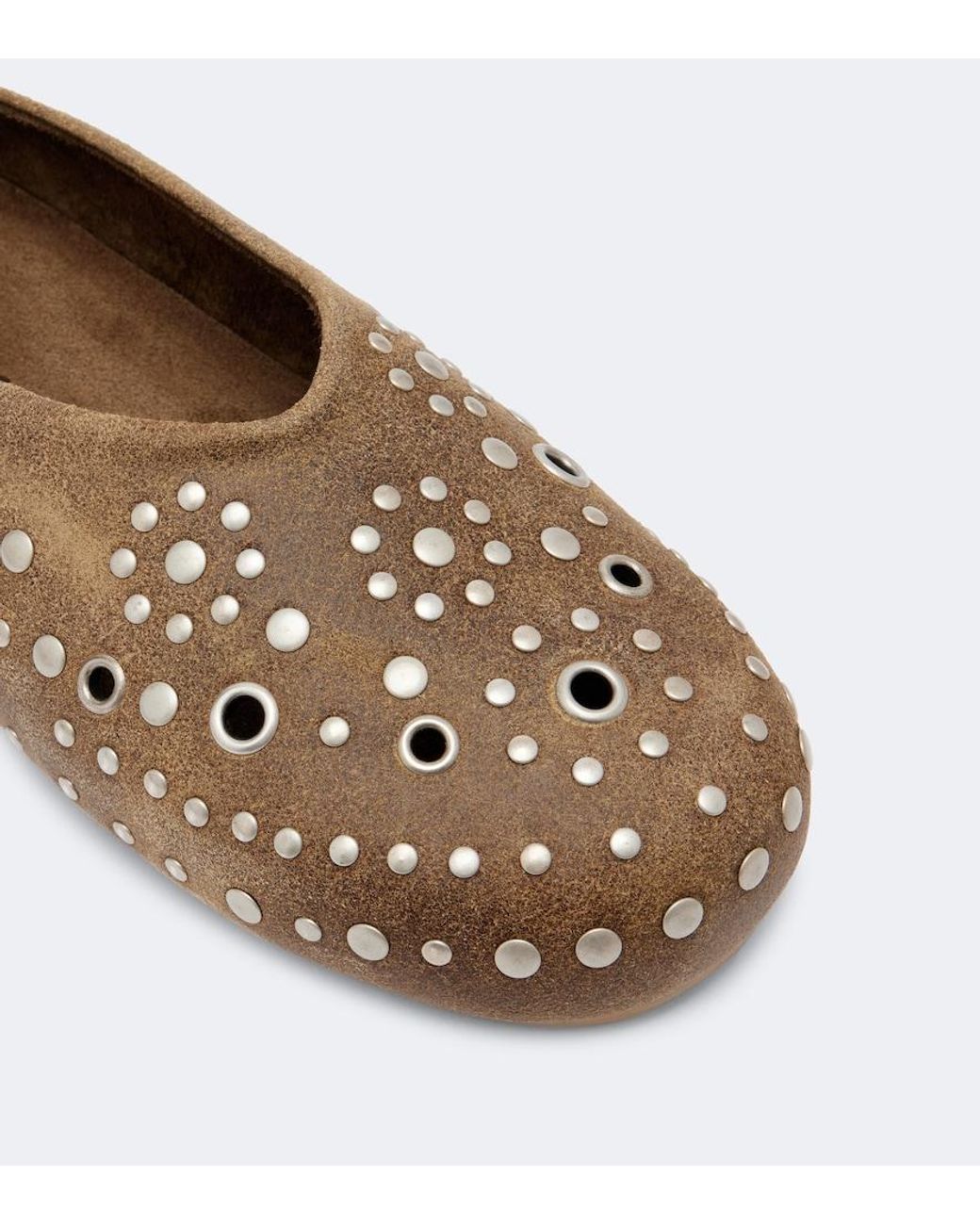 Golden Goose Deluxe Brand Brown Tierra Studded Suede Slip-On Shoes