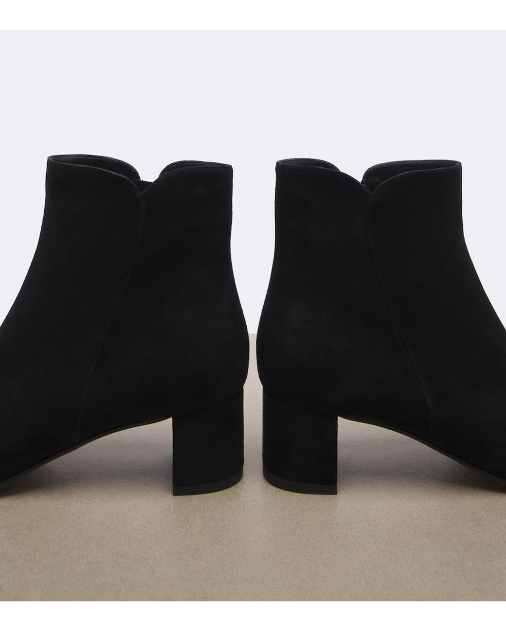 Gianvito Rossi Black Lisa Suede Ankle Boots