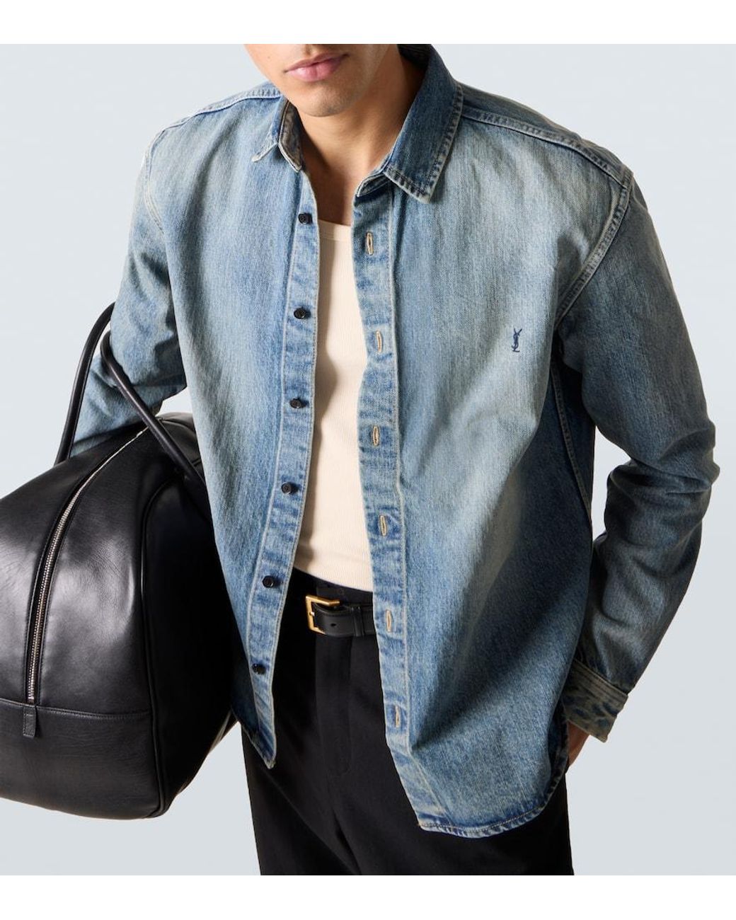 Saint Laurent Jeanshemd Cassandre in Blue für Herren