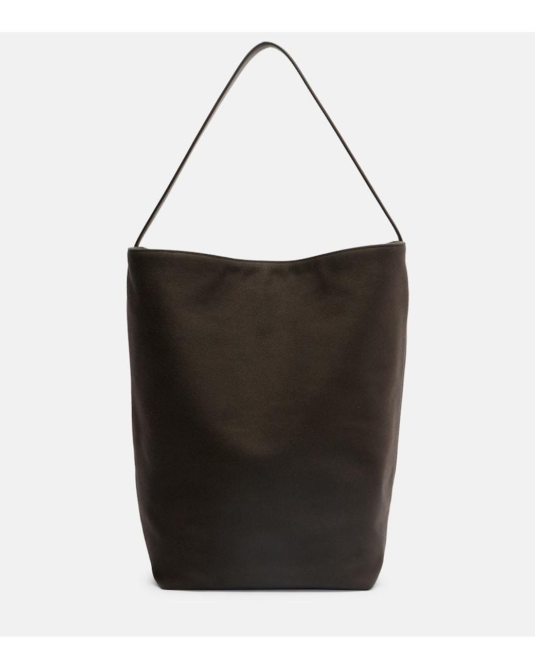 The Row Black N/S Park Large Canvas And Leather Tote Bag