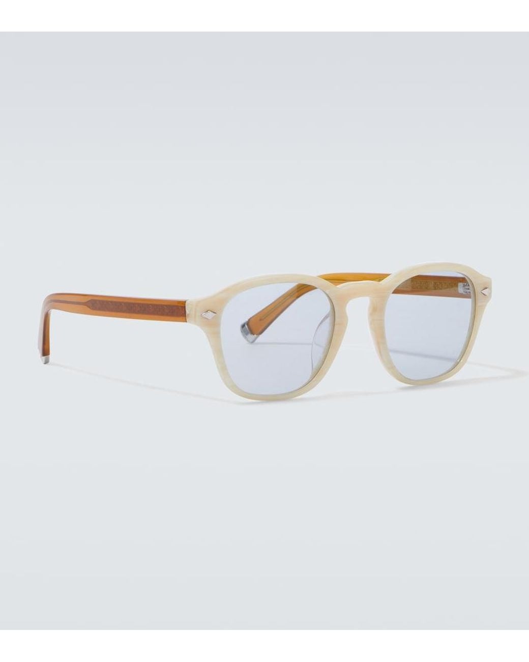 Brunello Cucinelli Natural Round Sunglasses for men