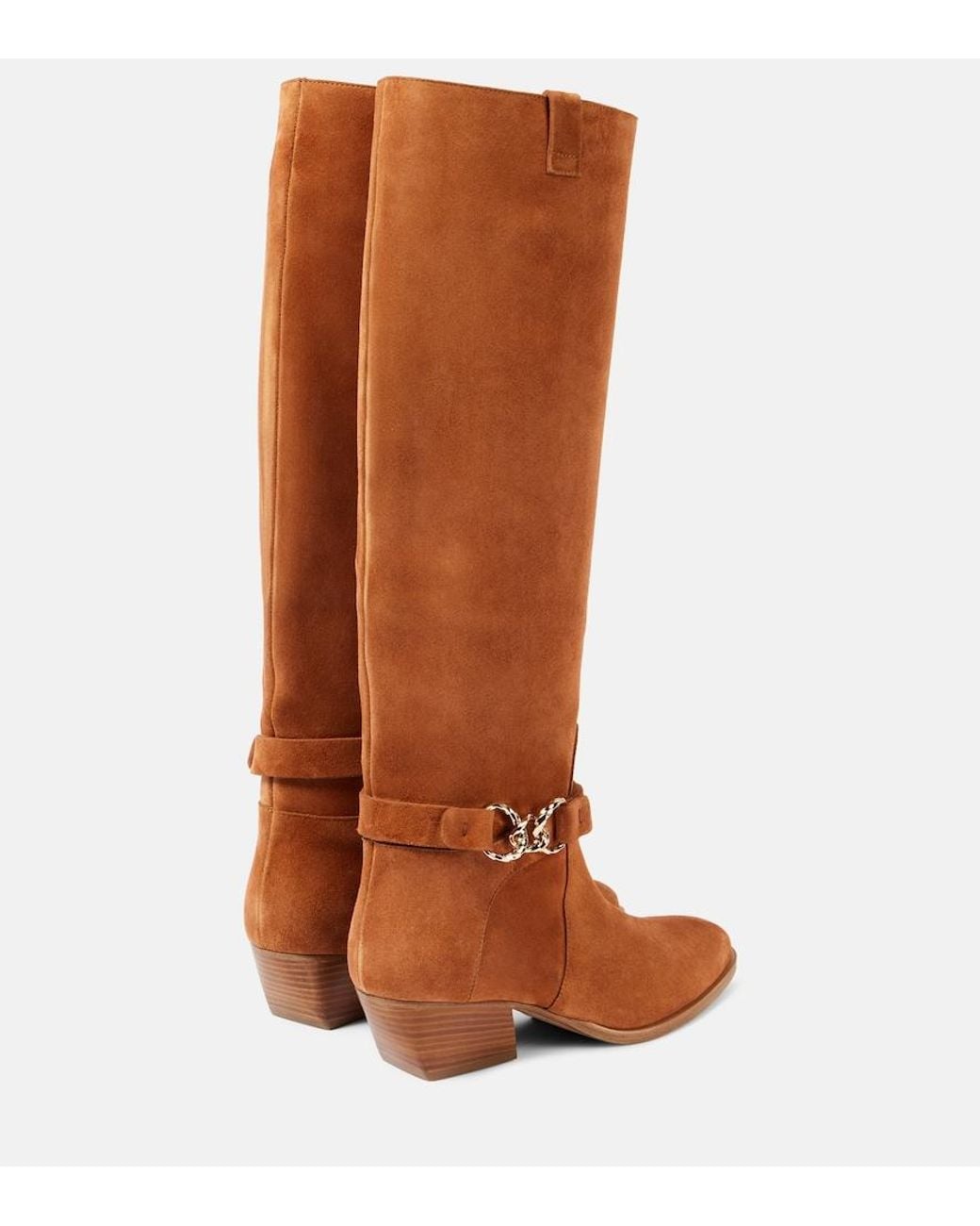 Ulla Johnson Brown Willow Suede Cowboy Boots