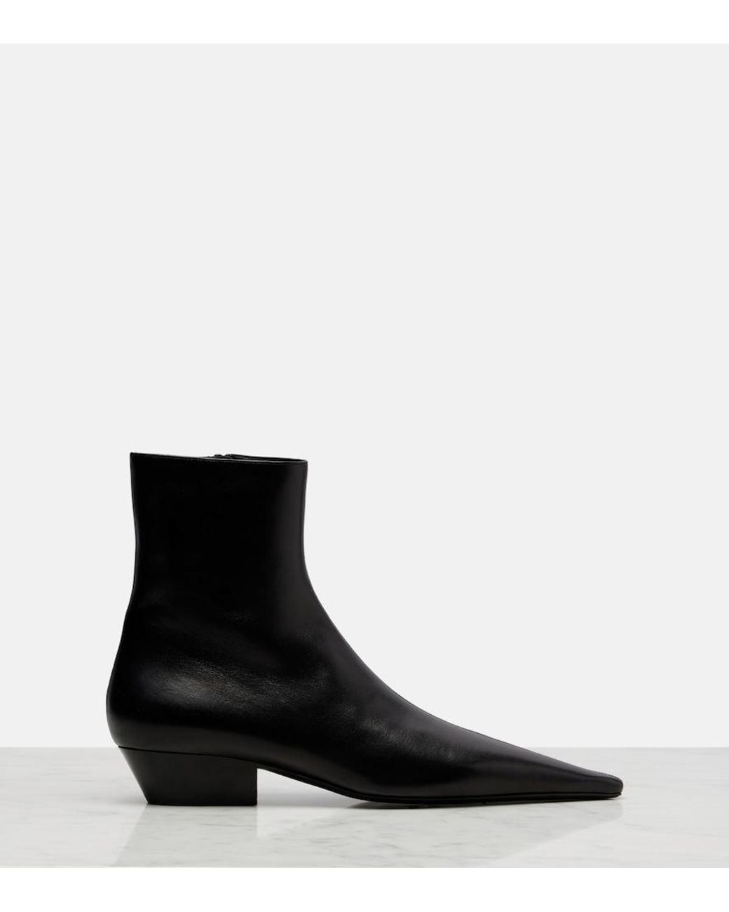 Saint Laurent Black Jill Leather Ankle Boots