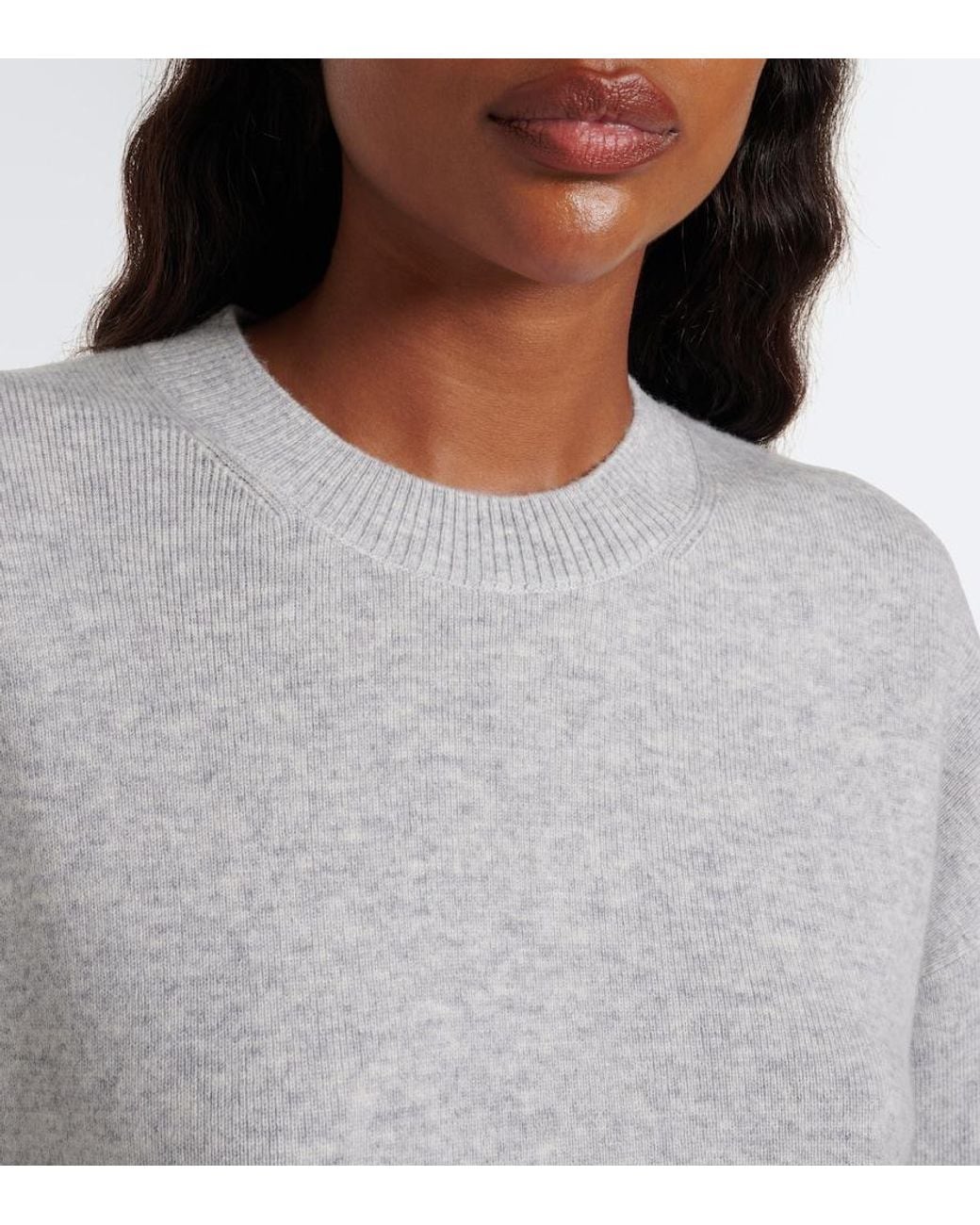 Victoria Beckham Gray Wool And Cashmere Sweater