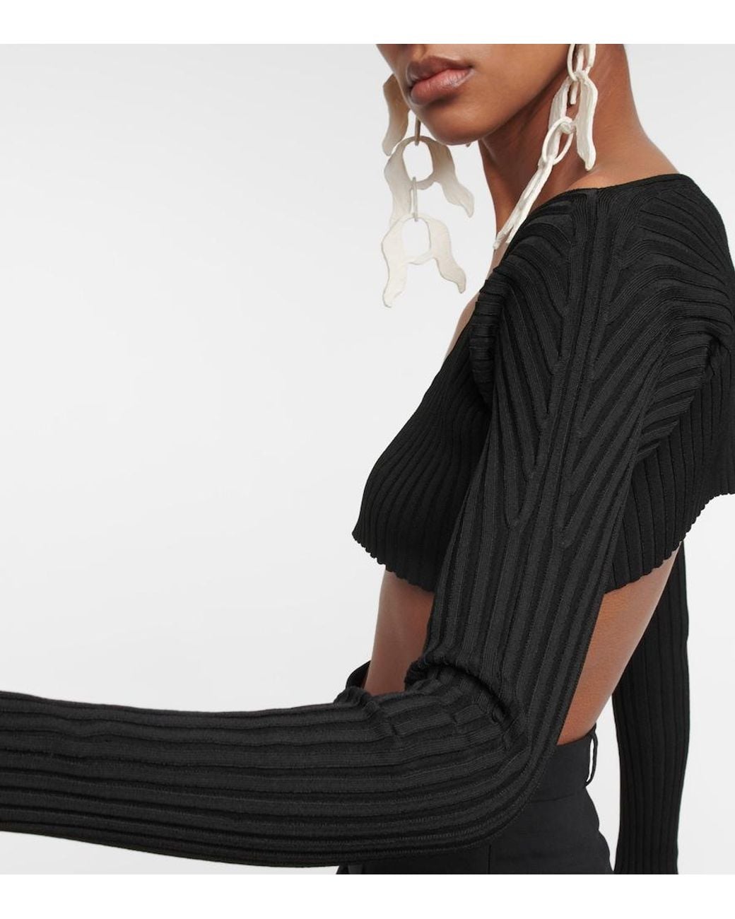 Jacquemus Black La Maille Pralu Cropped Cardigan
