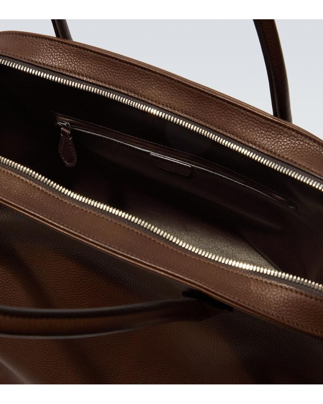 The Row Brown Agnes 16 Leather Top-Handle Bag for men
