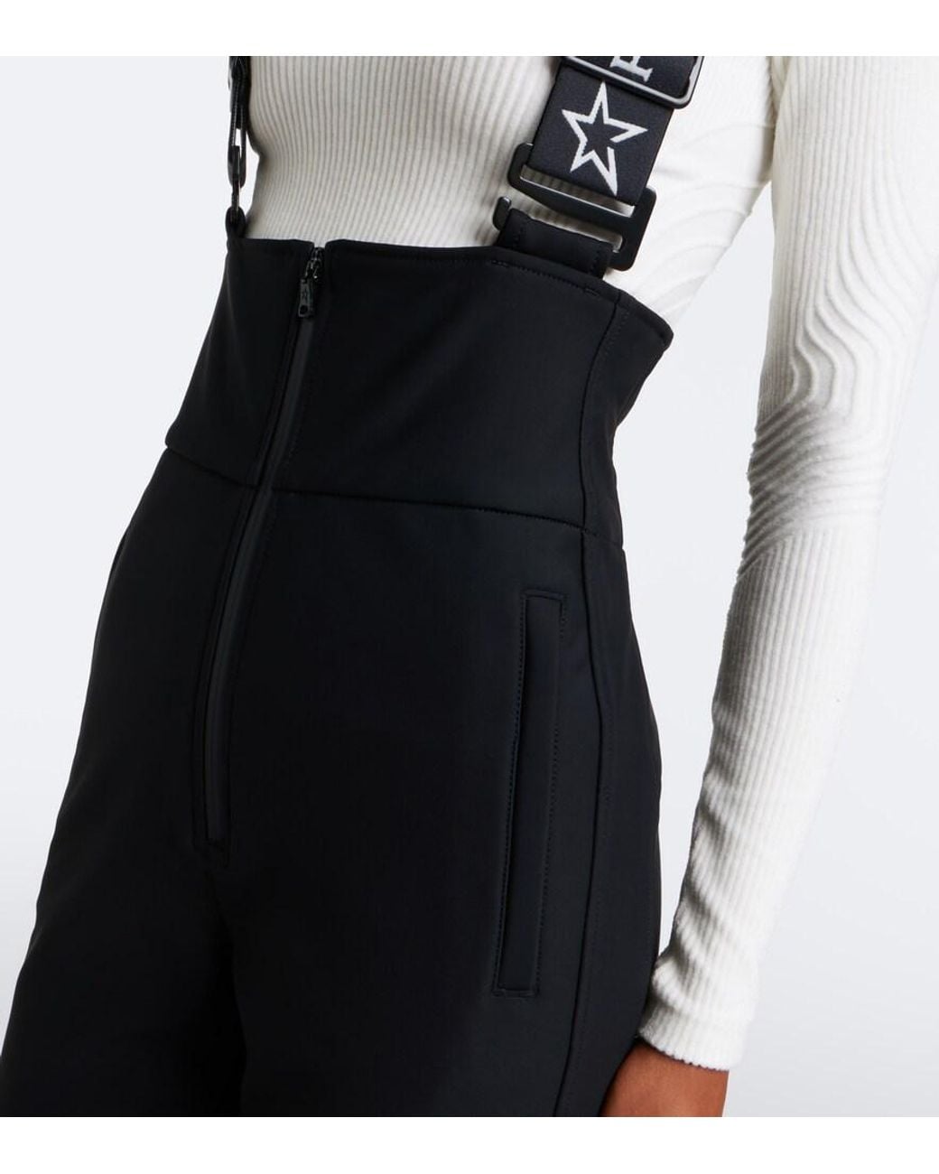 Perfect Moment Black '80S Slalom Bib Ski Salopettes