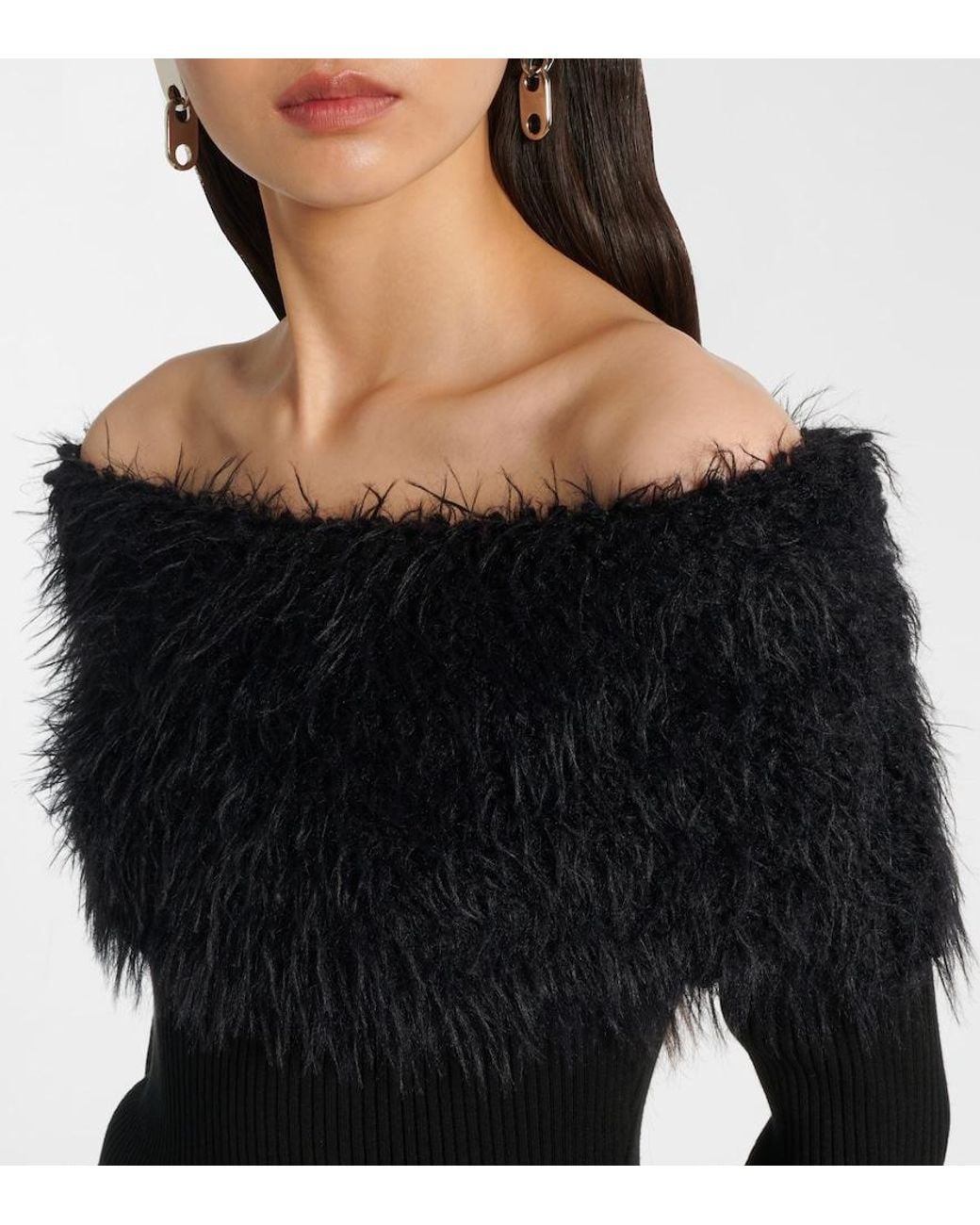 Jean Paul Gaultier Black Ribbed-Knit Top