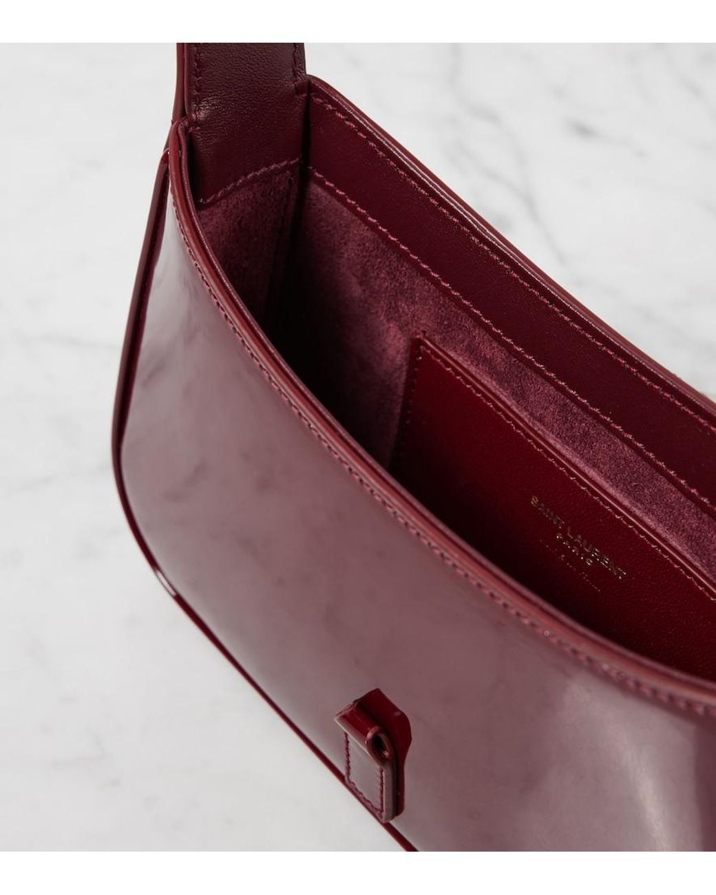 Saint Laurent Red Mini Patent Leather Top-Handle Bag