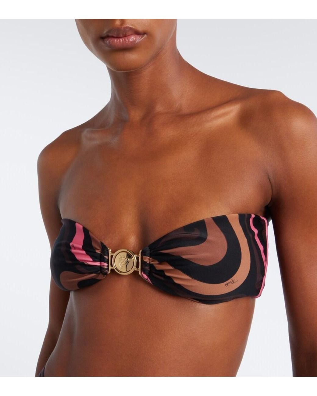Emilio Pucci Multicolor Marmo Bikini Top