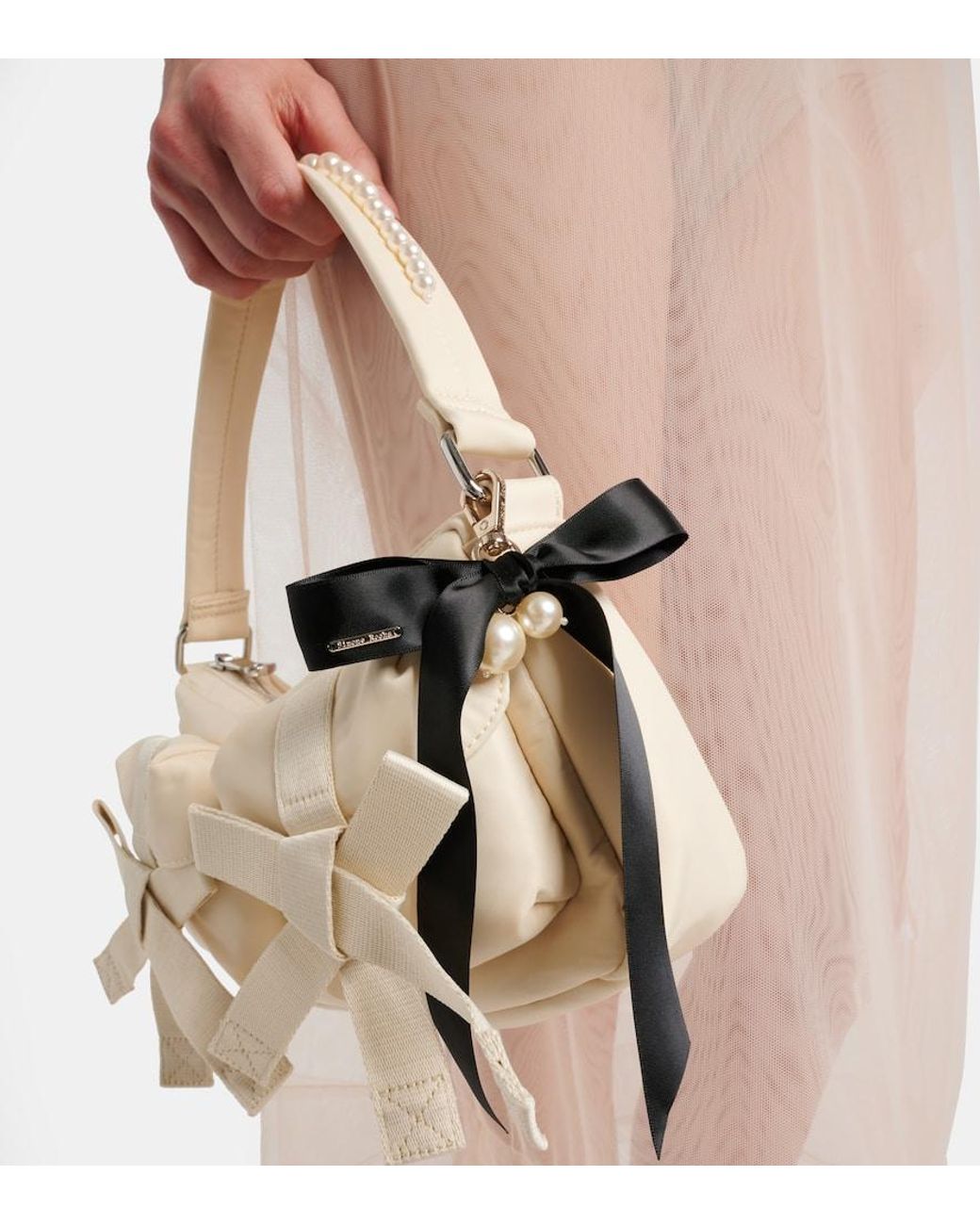 【Simone Rocha】 Fauxパールバッグ charm Faux pearl bag charm in black - Simone Rocha | Mytheresa