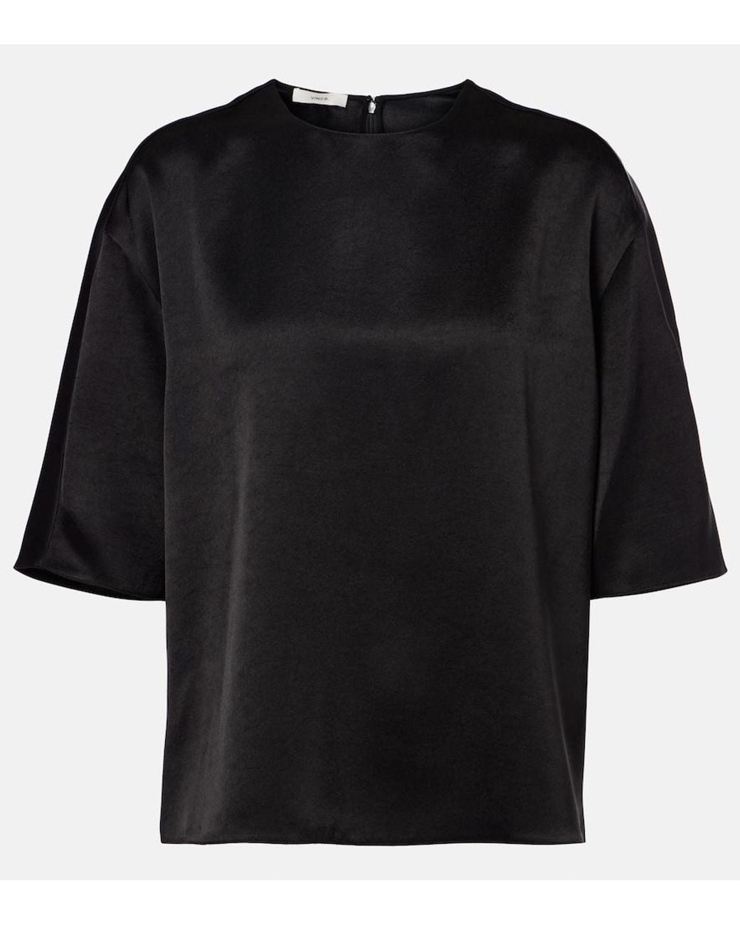 Vince Black Satin T-Shirt